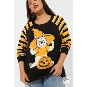 Torrid Size 3 Disney Winnie The Pooh Halloween Cotton Pullover Sweater